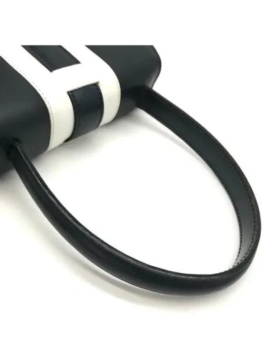 Celine Leather Ribbon Hand Bag Navy Gold - Picture 6 of 10